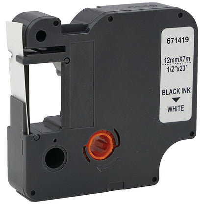 Five Star Non-OEM Replacement for Dymo 45013 Black on White 12mm x 7m FS671419 Easy2Order : FS671419