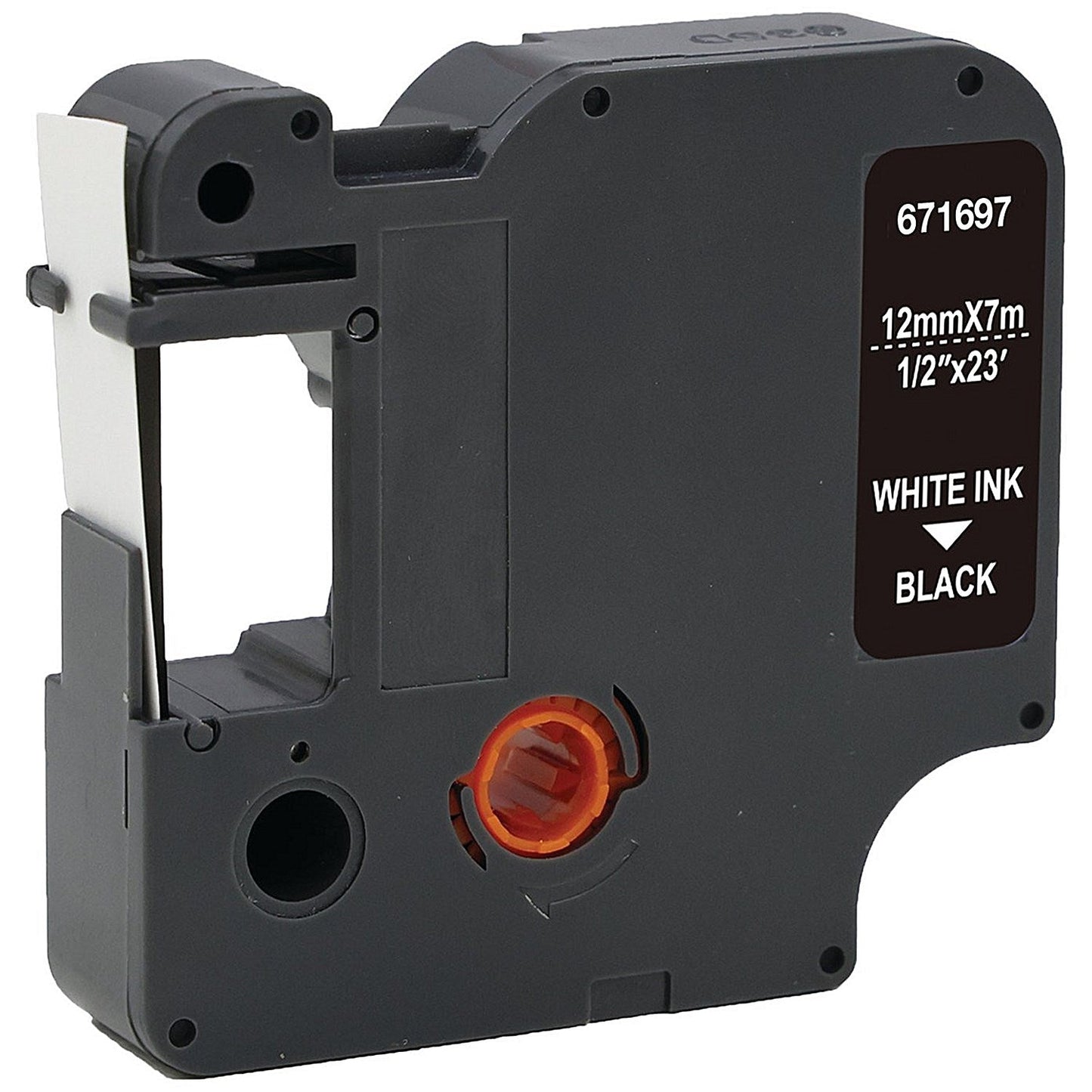 Five Star Non-OEM Replacement for Dymo 45021 White on Black 12mm x 7m FS671697 Easy2Order : FS671697