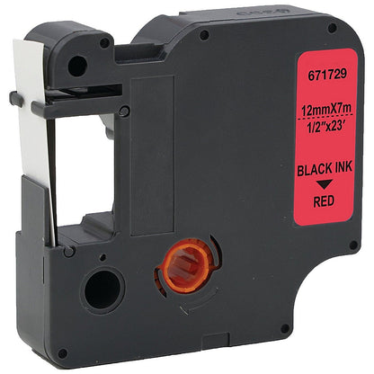 Five Star Non-OEM Replacement for Dymo 45017 Black on Red 12mm x 7m FS671729 Easy2Order : FS671729