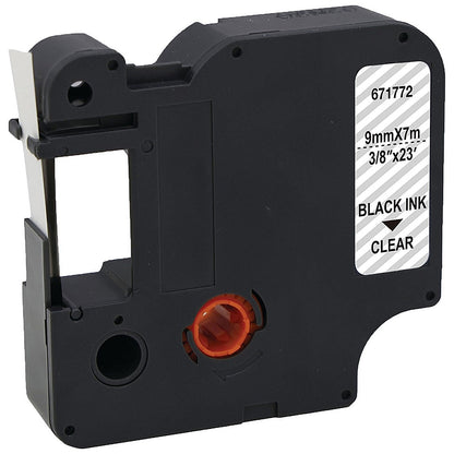 Five Star Non-OEM Replacement for Dymo 40910 Black on Clear 9mm x 7m FS671772 Easy2Order : FS671772