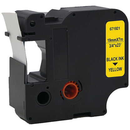Five Star Non-OEM Replacement for Dymo 45808 Black on Yellow 19mm x 7m FS671921 Easy2Order : FS671921