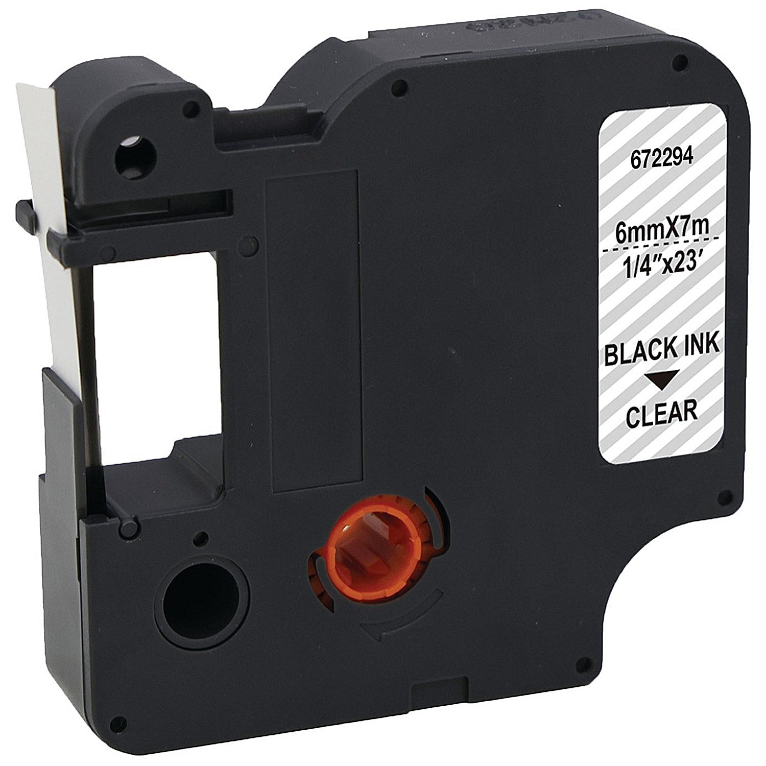 Five Star Non-OEM Replacement for Dymo 43610 Black on Clear 6mm x 7m FS672294 Easy2Order : FS672294