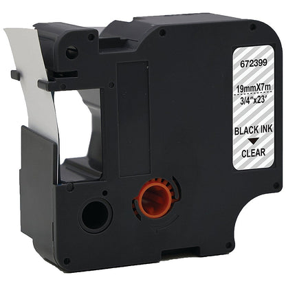 Five Star Non-OEM Replacement for Dymo 45800 Black on Clear 19mm x 7m FS672399 Easy2Order : FS672399