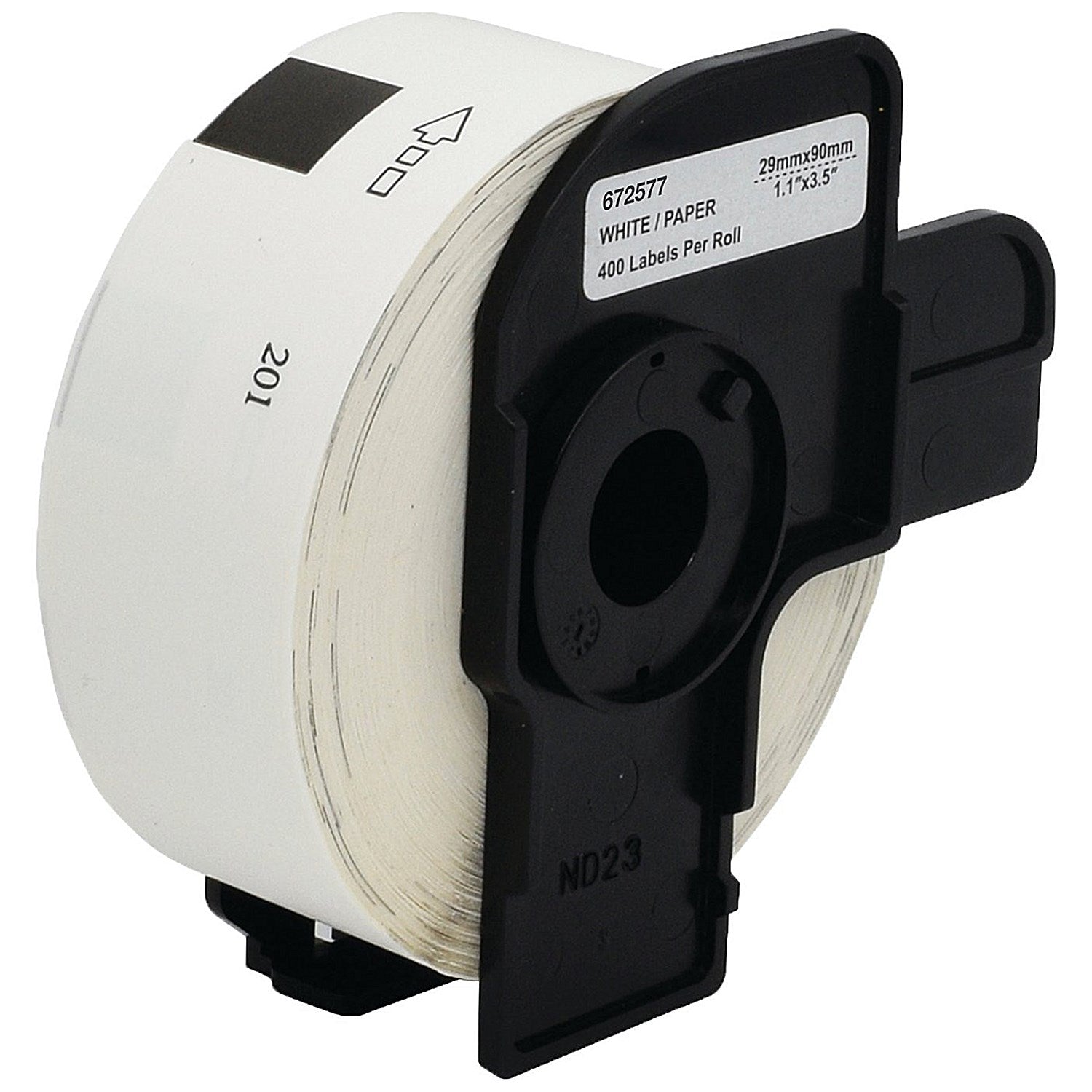 Five Star Non-OEM Replacement for Brother DK-11201 Black on White 29mm x 90mm 400/Roll FS672577 Easy2Order : FS672577
