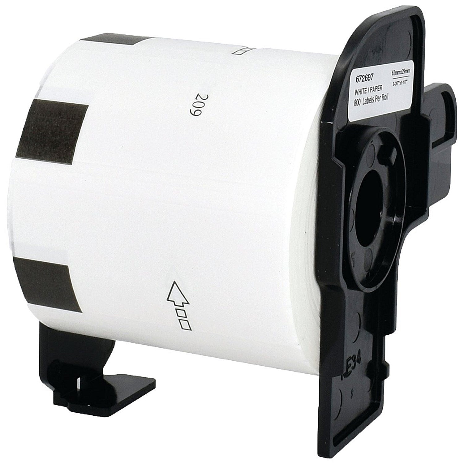 Five Star Non-OEM Replacement for Brother DK-11209 Black on White 62mm x 29mm 800/Roll FS672697 Easy2Order : FS672697