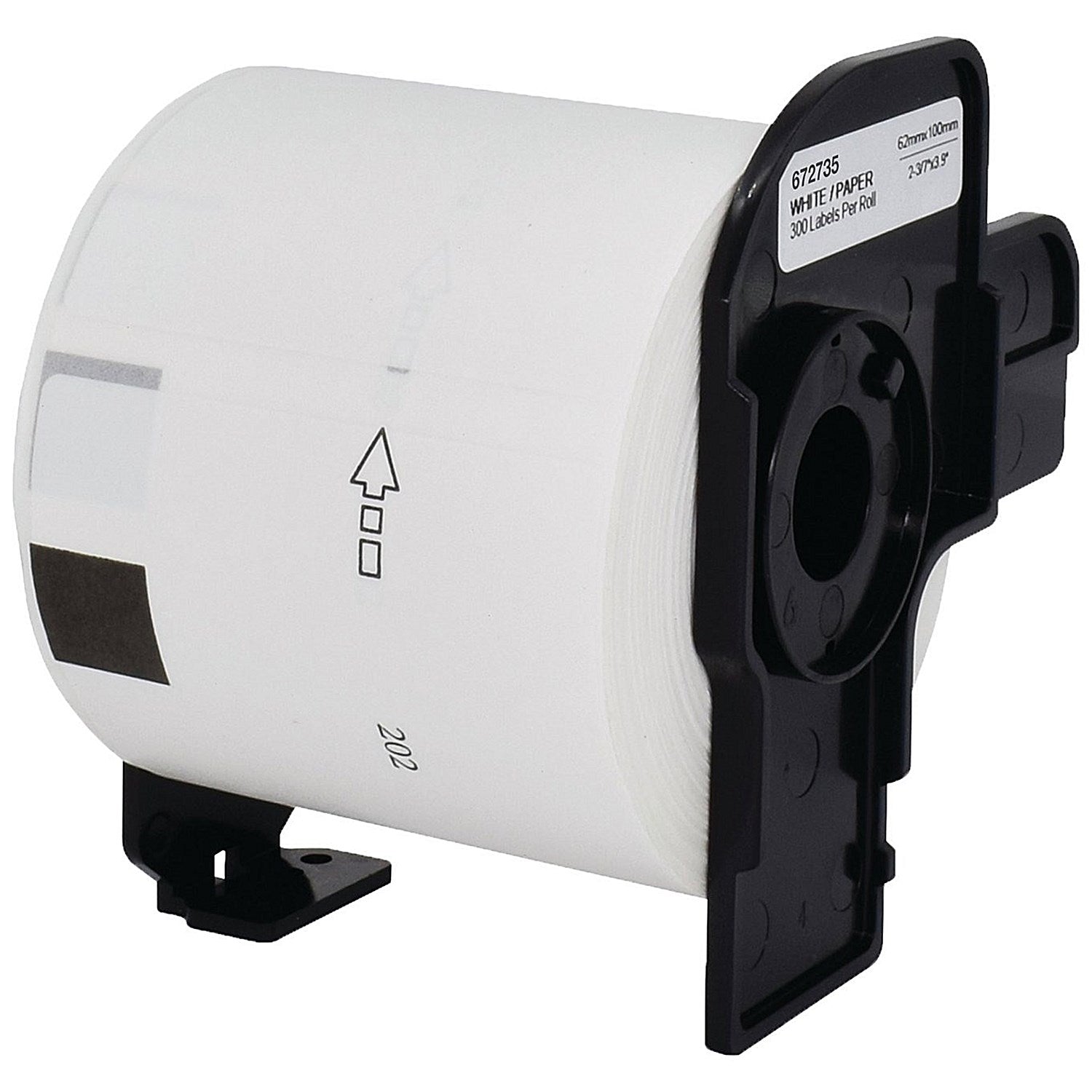 Five Star Non-OEM Replacement for Brother DK-11202 Black on White 62mm x 100mm 300/Roll FS672735 Easy2Order : FS672735