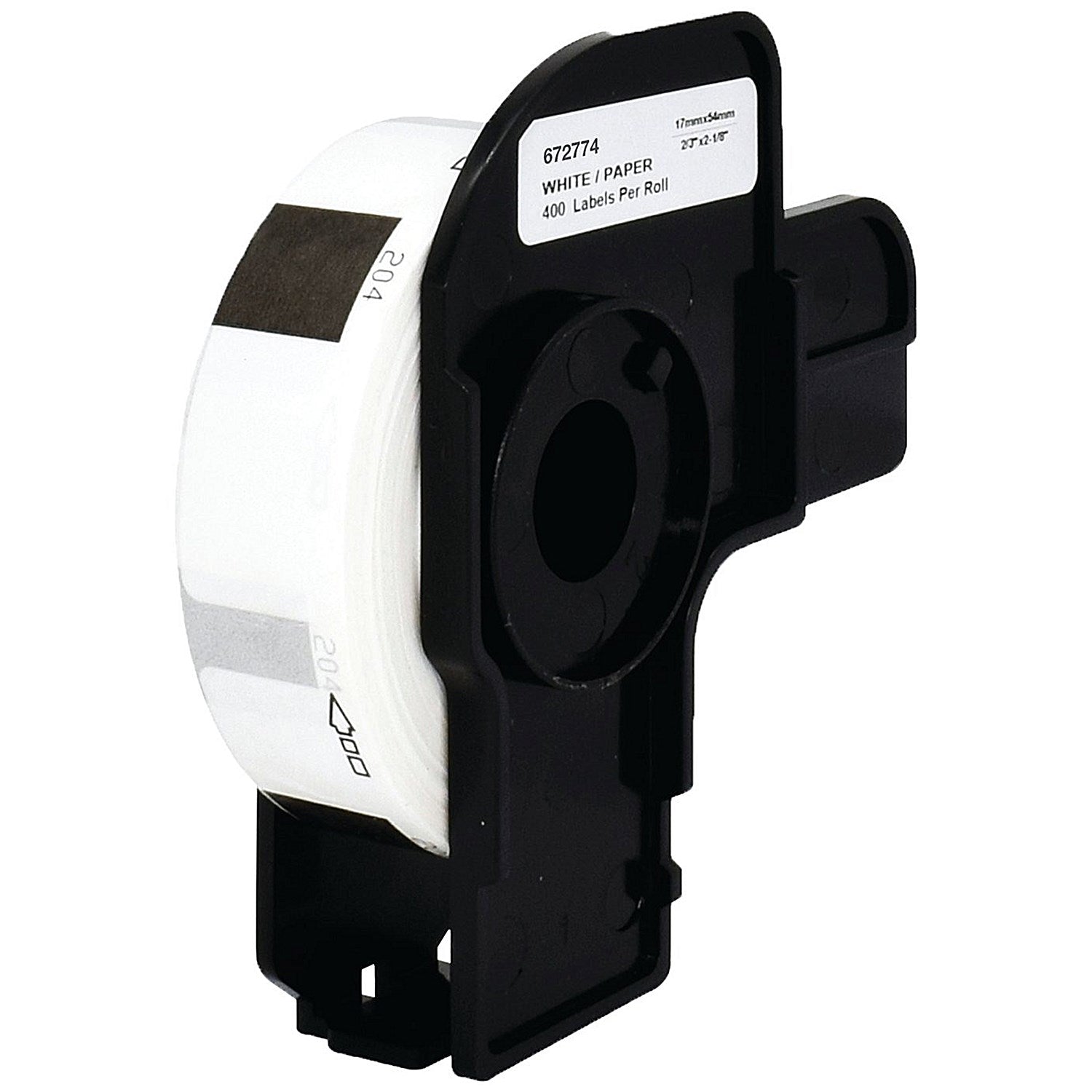 Five Star Non-OEM Replacement for Brother DK-11204 Black on White 17mm x 54mm 400/Roll FS672774 Easy2Order : FS672774