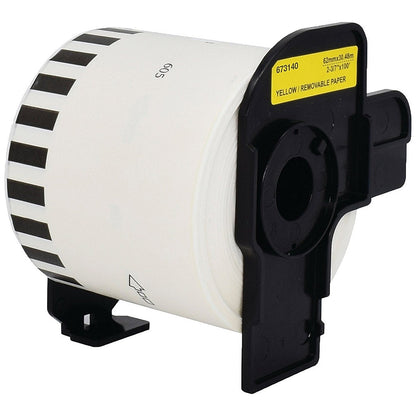 Five Star Non-OEM Replacement for Brother DK-44605 Black on Yellow 62mm x 30.48m FS673140 Easy2Order : FS673140