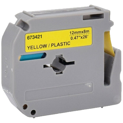 Five Star Non-OEM Replacement for Brother M-K631 Black on Yellow 12mm x 8m FS673421 Easy2Order : FS673421