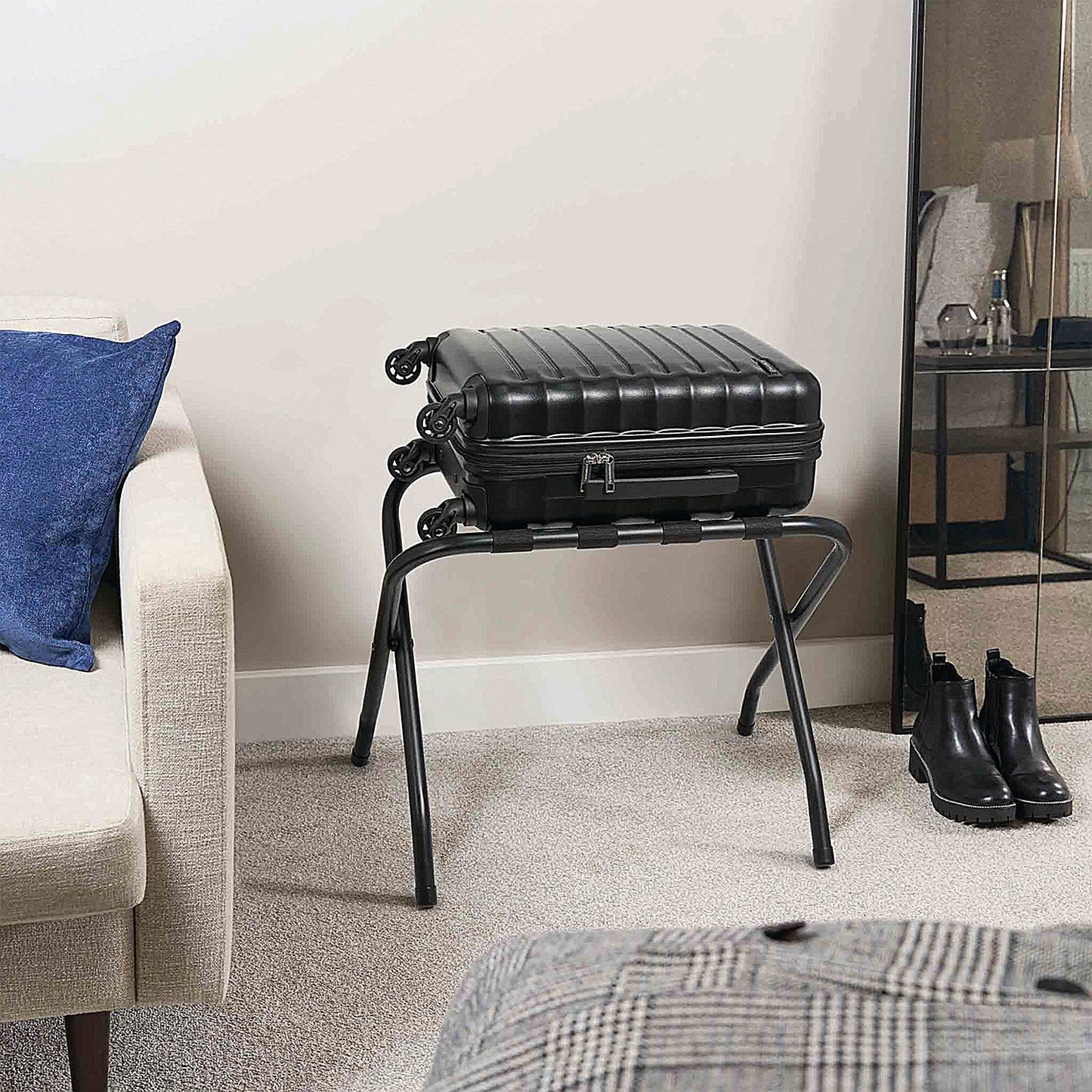 Ashton Metal Luggage Rack Black (Pack of 4) Easy2Order : FUP21686