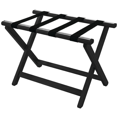 York Wooden Luggage Rack Black