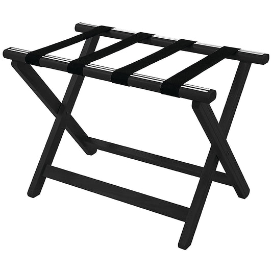 York Wooden Luggage Rack Black