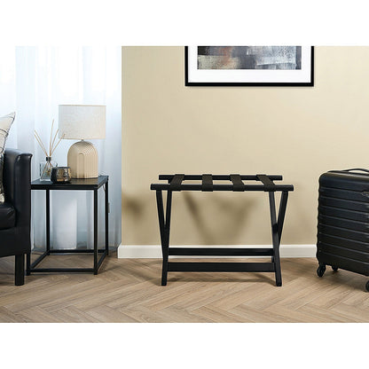 York Wooden Luggage Rack Black Easy2Order : FUP24158