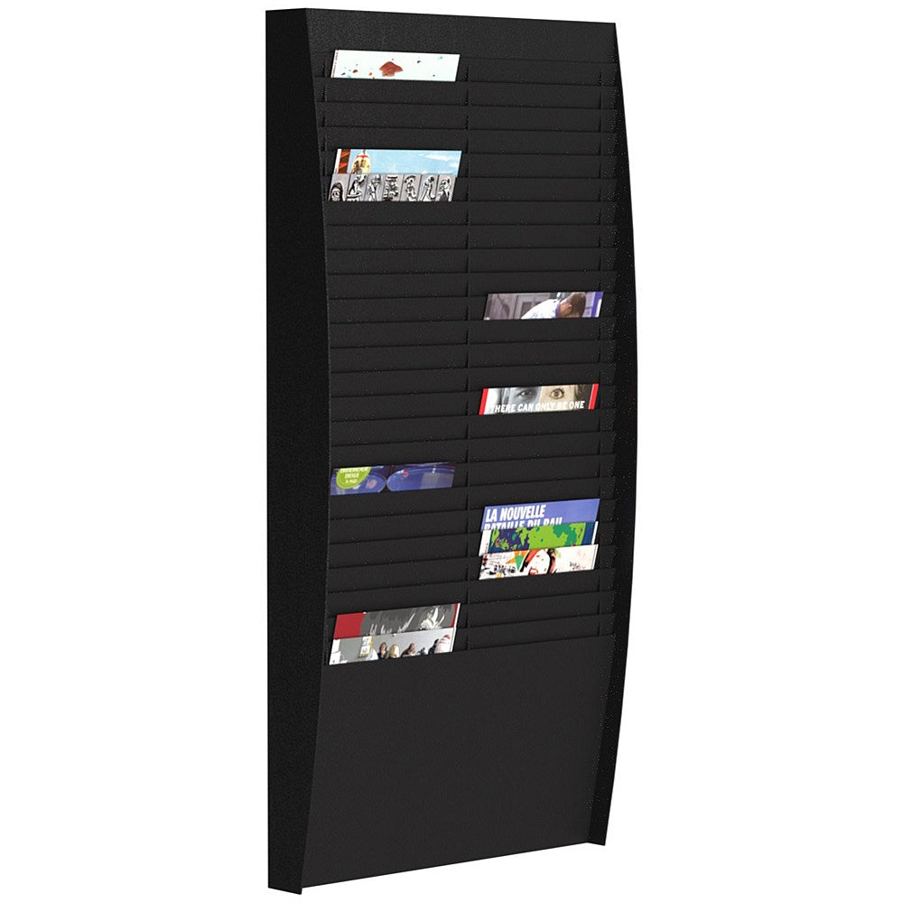 Fast Paper Wall-Mounted Document Panel, 2 x 25 A4 Pockets, Black Easy2Order : FV22501