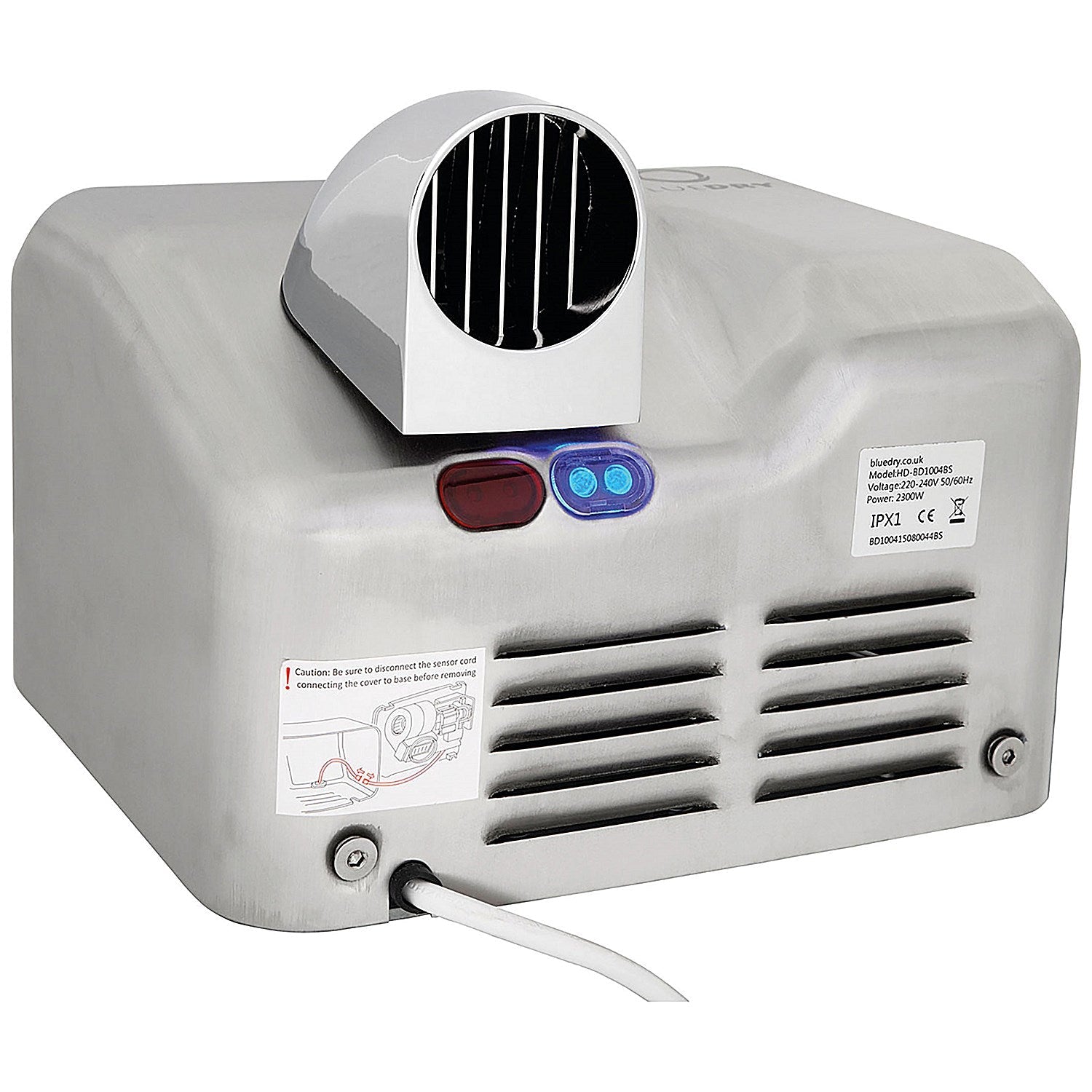 Bluedry Blue Storm Hand Dryer, Brushed Stainless Steel Easy2Order : FW367215