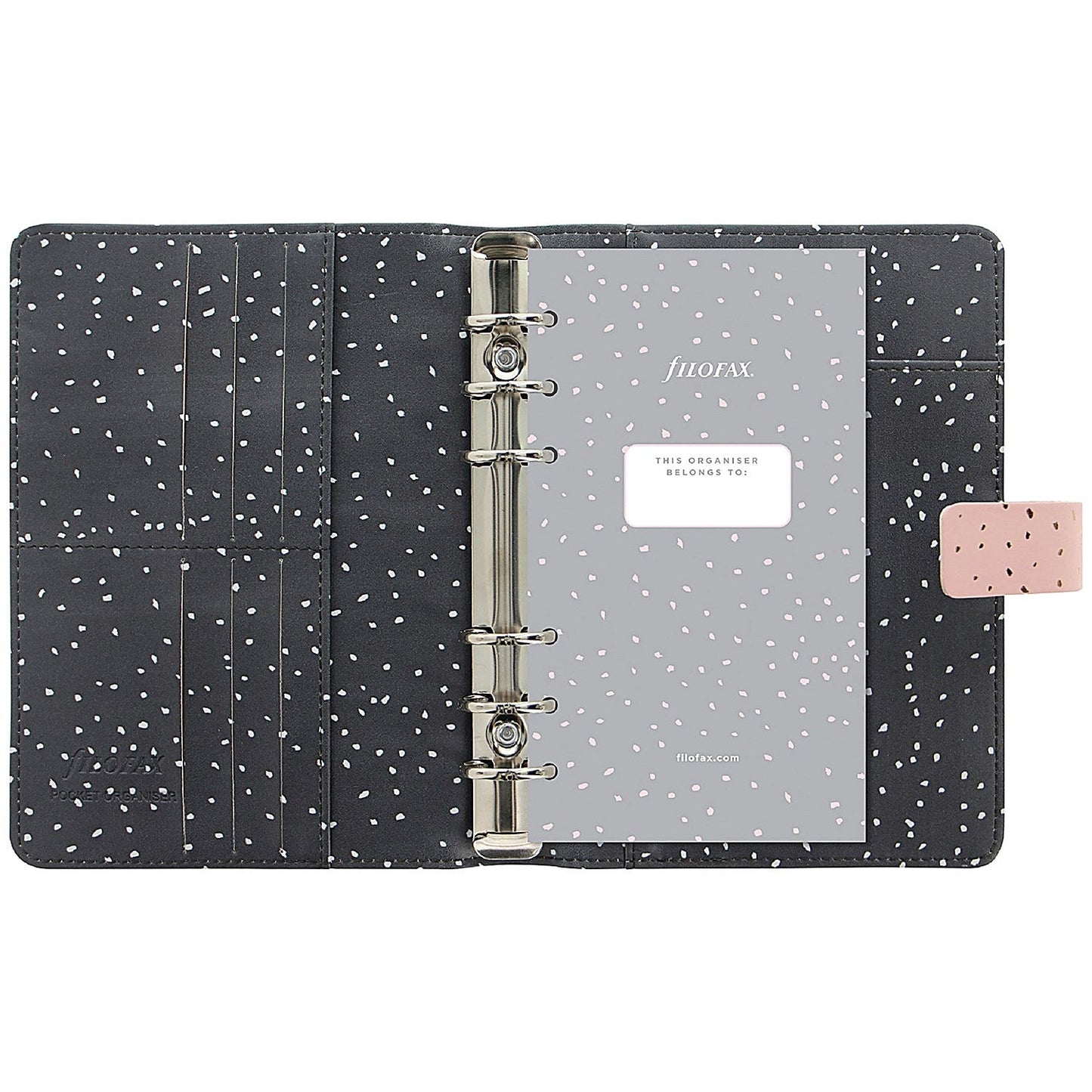 Filofax Personal Confetti Organiser, Rose Quartz