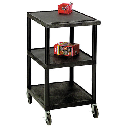 GPC 3 Shelf Service Trolley Black GI341L