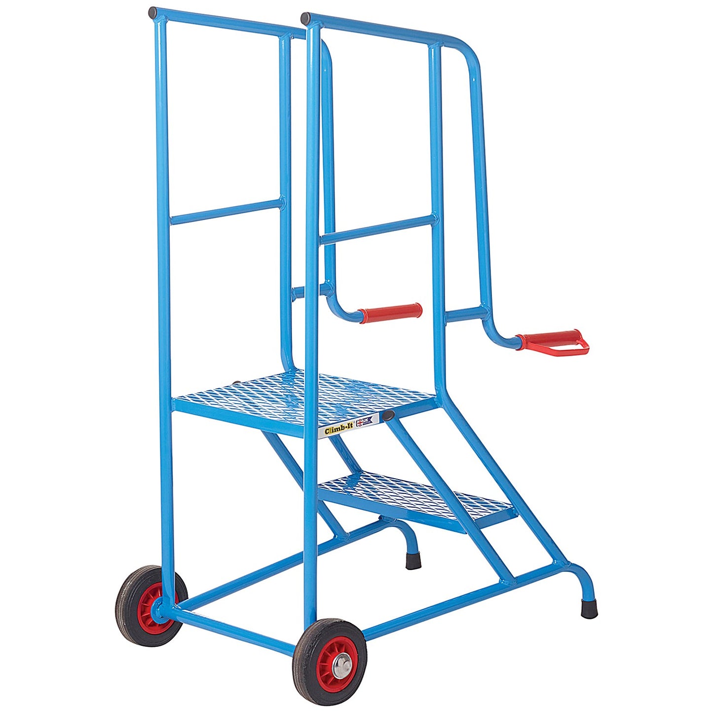 Climb-It Open Back Loading Step, 2 Tread, Powder Coated Blue