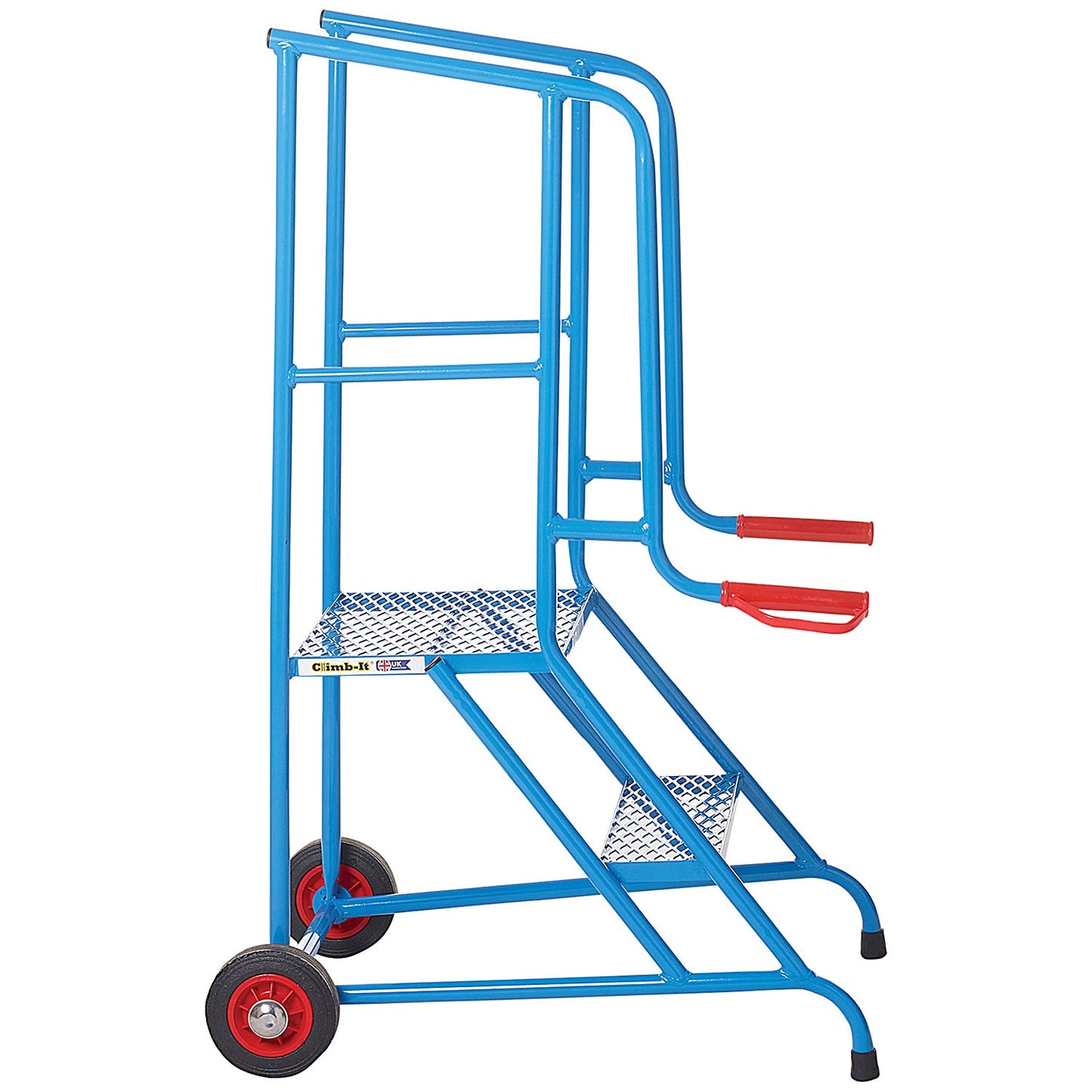Climb-It Open Back Loading Step, 2 Tread, Powder Coated Blue
