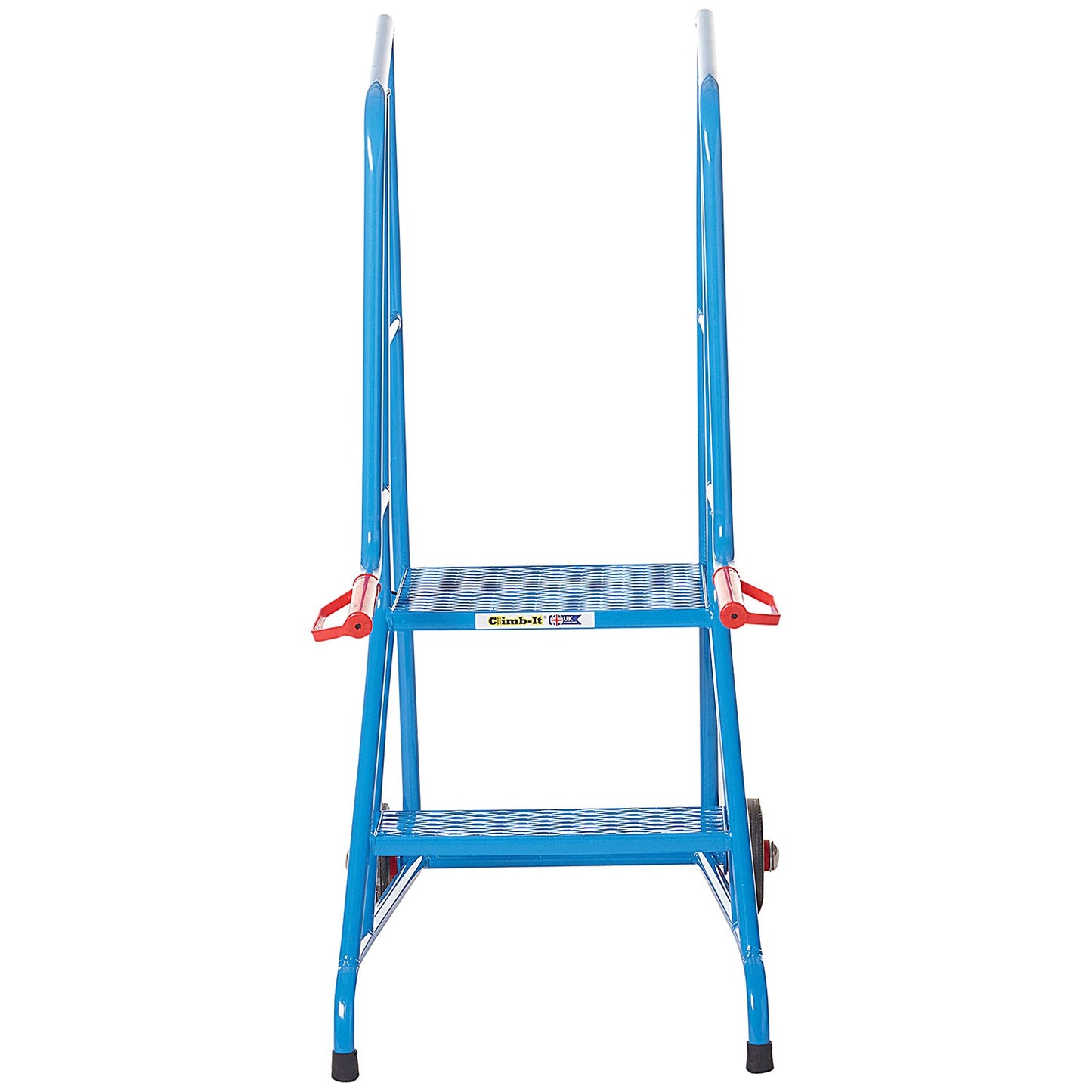 Climb-It Open Back Loading Step, 2 Tread, Powder Coated Blue