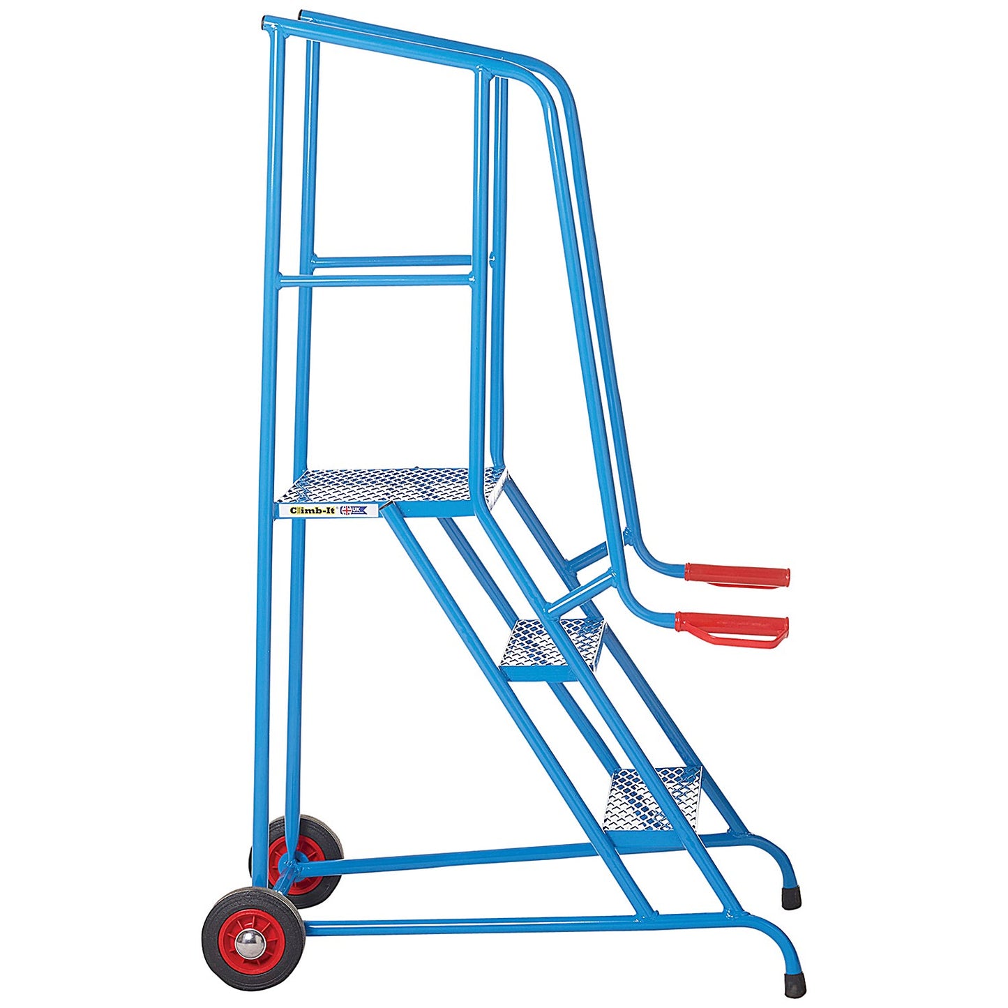 Climb-It Open Back Loading Step, 2 Tread, Powder Coated Blue
