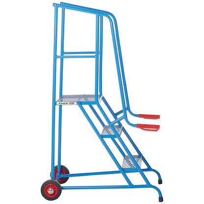 Climb-It Open Back Loading Step, 2 Tread, Powder Coated Blue