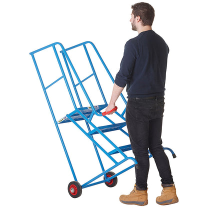 Climb-It Open Back Loading Step, 2 Tread, Powder Coated Blue