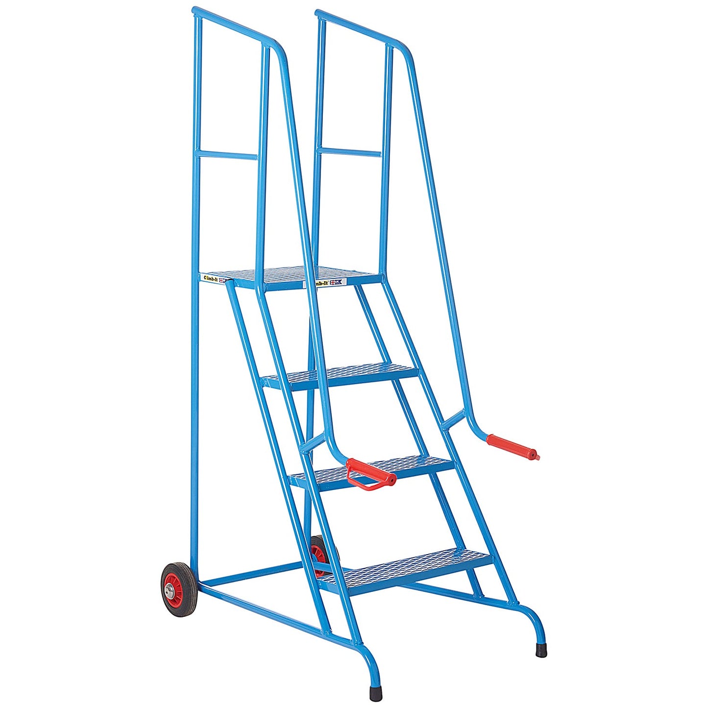 Climb-It Open Back Loading Step, 2 Tread, Powder Coated Blue