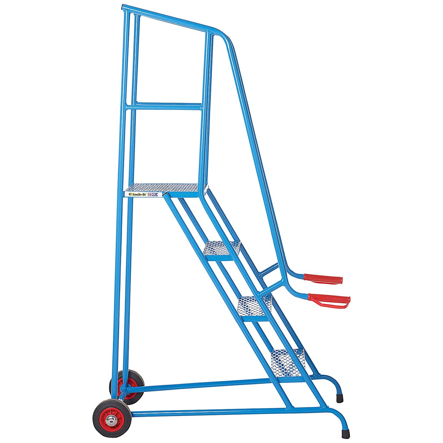 Climb-It Open Back Loading Step, 2 Tread, Powder Coated Blue