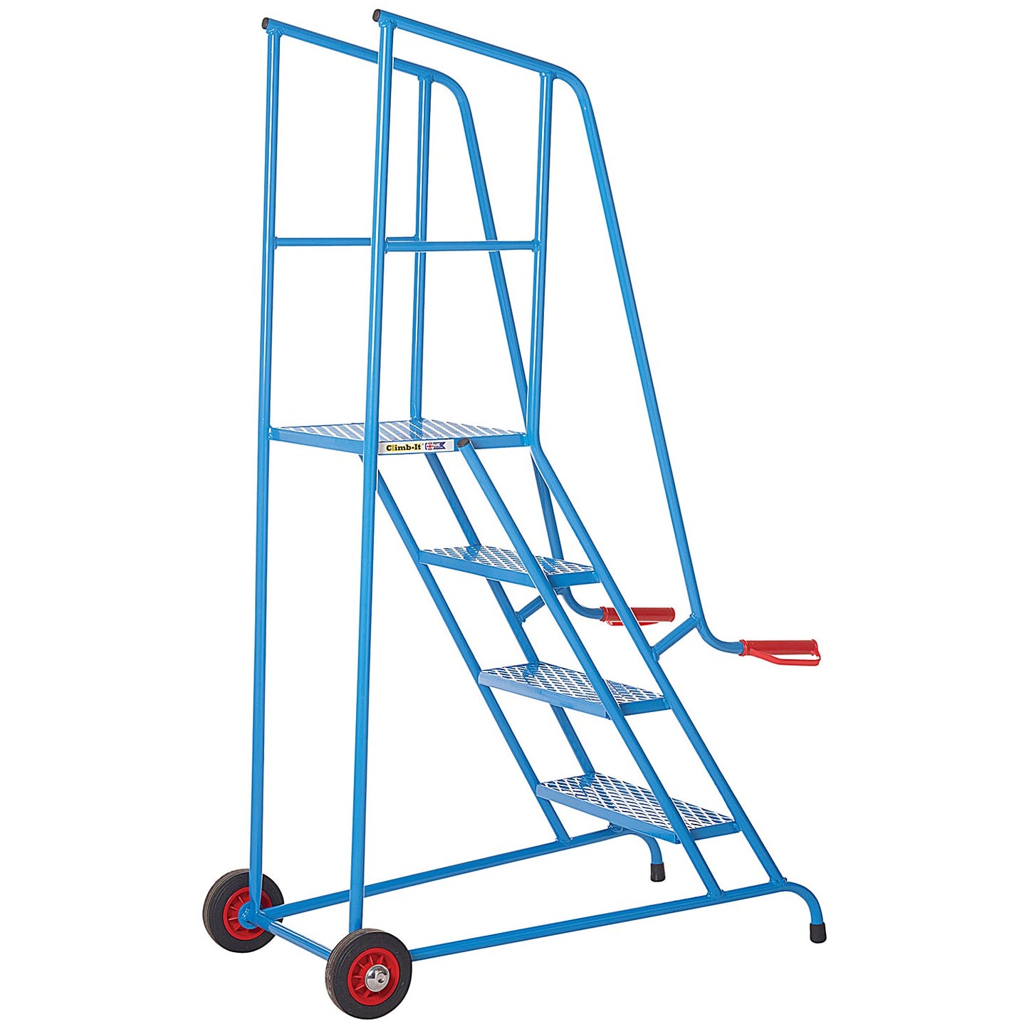 Climb-It Open Back Loading Step, 2 Tread, Powder Coated Blue