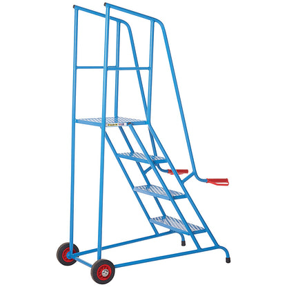 Climb-It Open Back Loading Step, 2 Tread, Powder Coated Blue