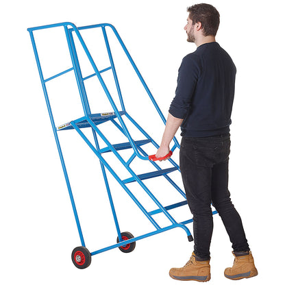 Climb-It Open Back Loading Step, 2 Tread, Powder Coated Blue
