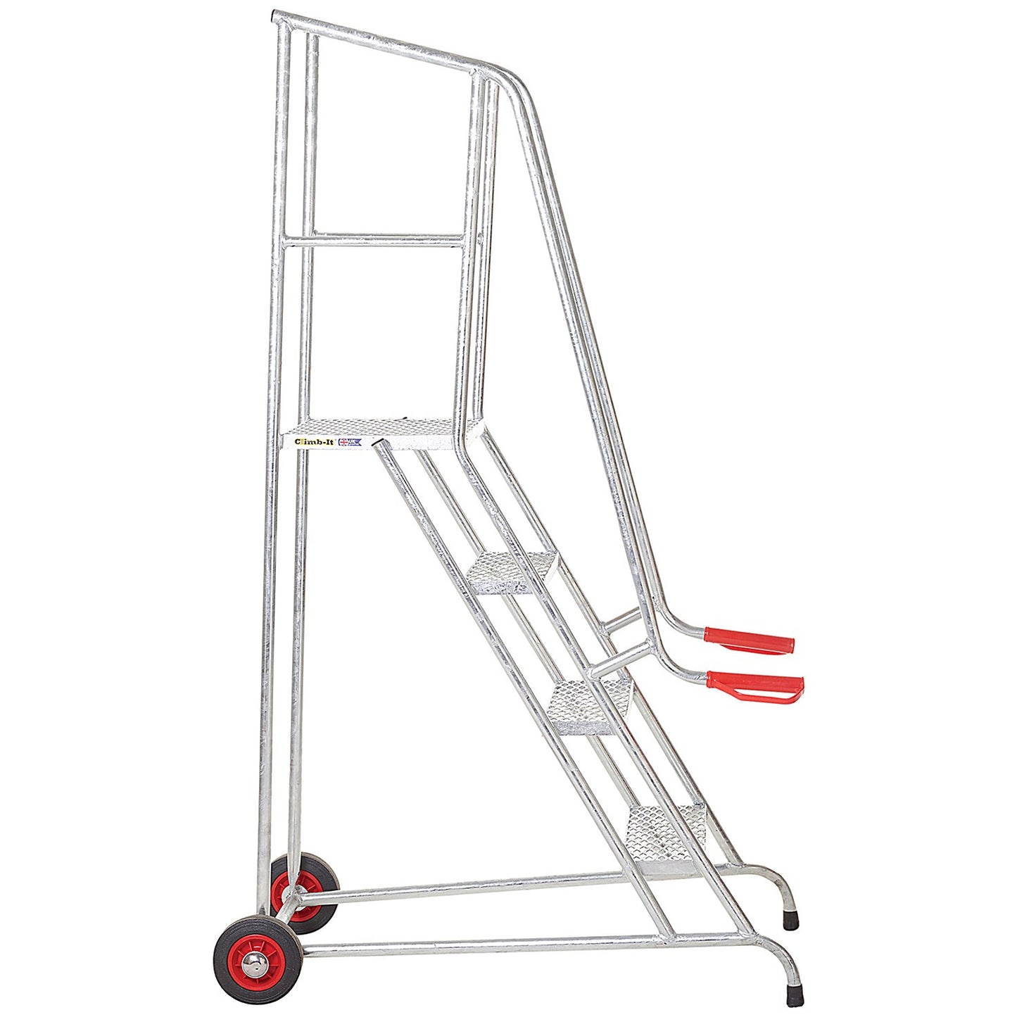 Climb-It Open Back Loading Step, 4 Tread, Galvanised Silver