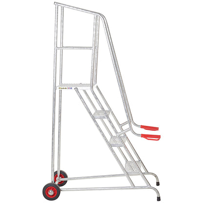 Climb-It Open Back Loading Step, 4 Tread, Galvanised Silver