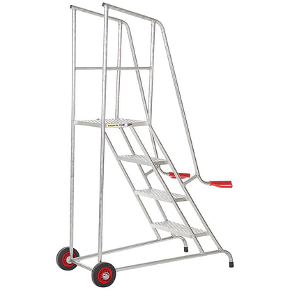Climb-It Open Back Loading Step, 4 Tread, Galvanised Silver