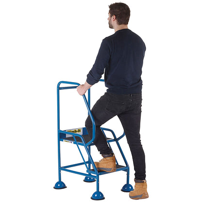 Climb-It Domed Feet Anti Slip Step, 2 Tread, Blue