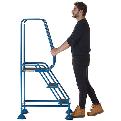 Climb-It Domed Feet Anti Slip Step, 2 Tread, Blue