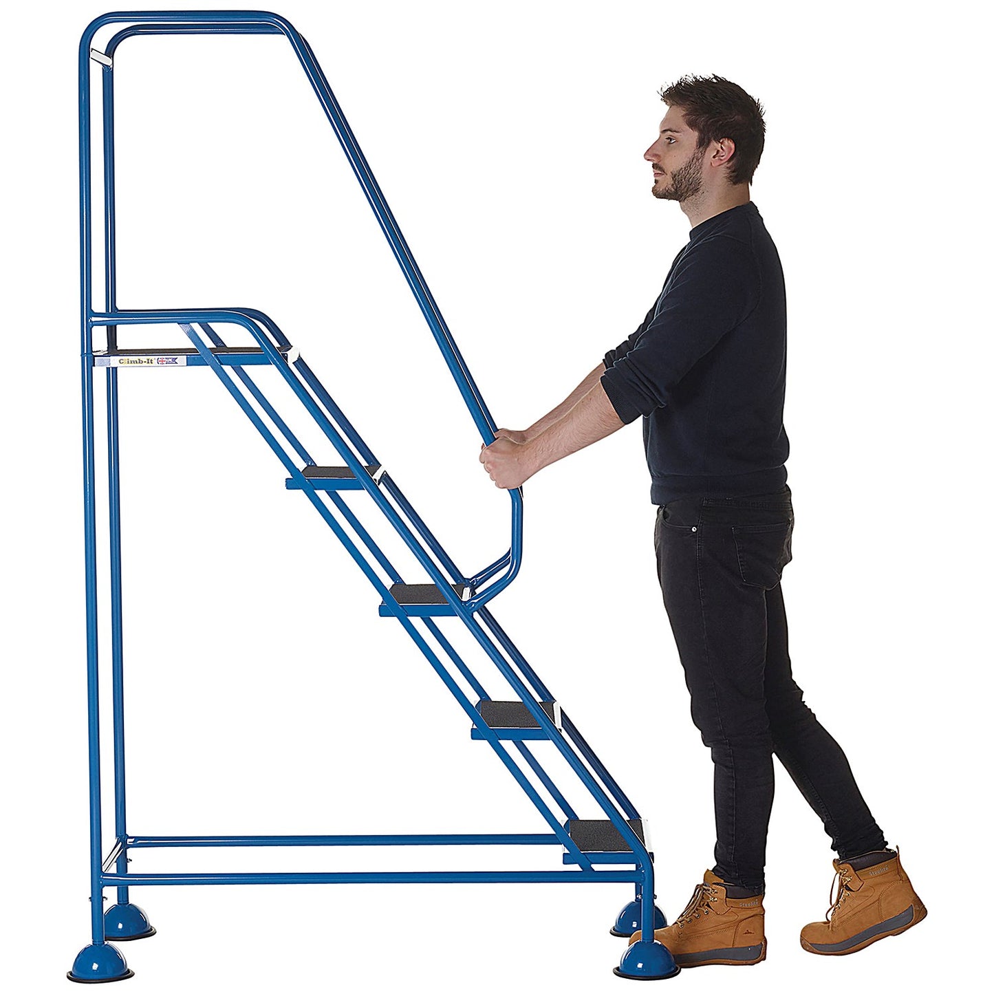 Climb-It Domed Feet Anti Slip Step, 2 Tread, Blue