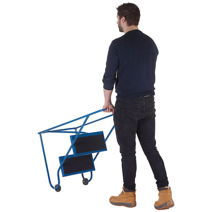 Climb-It Tilt N Pull Steps, 2 Tread, Blue