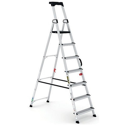 Climb-It Professional Aluminium Step Ladder with Carry Handle, 3 Tread, Silver