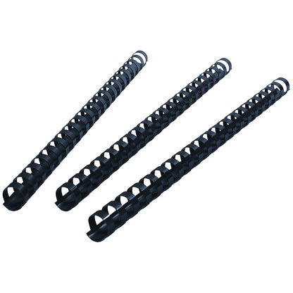 GBC Plastic Binding Combs, 21 Ring, 16mm, Black, Pack of 100