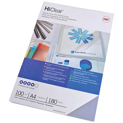GBC Superclear Report Covers, 150 micron, Clear, A4, Pack of 50