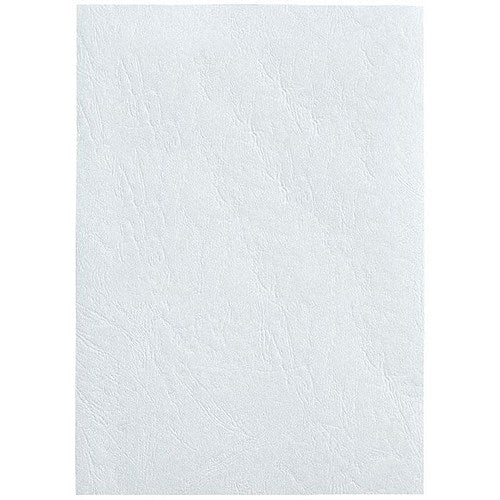 GBC Antelope Binding Covers, 250gsm, A4, Leathergrain, White, Pack of 100