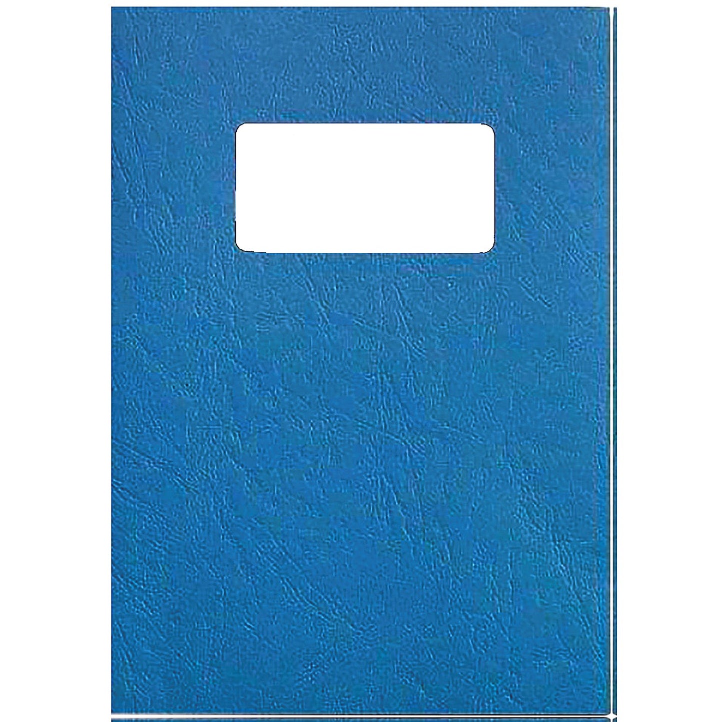 GBC Binding Covers with Window, 250gsm, Blue, A4, Leathergrain, Pack of 25 Pairs