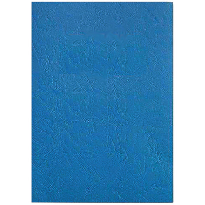 GBC Binding Covers with Window, 250gsm, Blue, A4, Leathergrain, Pack of 25 Pairs