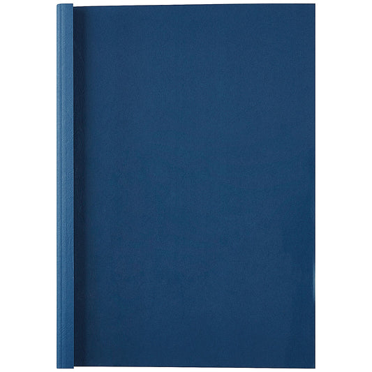 GBC Thermal Binding Covers, 1.5mm, Front: Clear, Back: Royal Blue Leathergrain, A4, Pack of 100