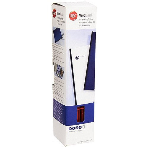 GBC Velobinder Binding Strips, 45mm, 4 Prongs, Black, Pack of 25