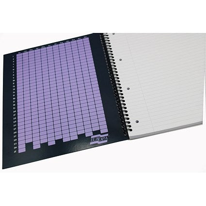 Europa Splash Notebooks, A4+, Ruled & Perforated, 160 Pages, Purple, Pack of 3