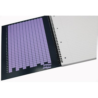 Europa Splash Notebooks, A4+, Ruled & Perforated, 160 Pages, Purple, Pack of 3