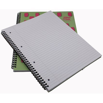 Europa Splash Notebooks, A4+, Ruled & Perforated, 160 Pages, Pink, Pack of 3